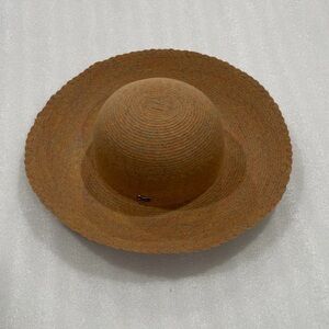 Betmar New York Wide Brimmed Sun Hat Natural With Multi Colored Flecks 22” EUC